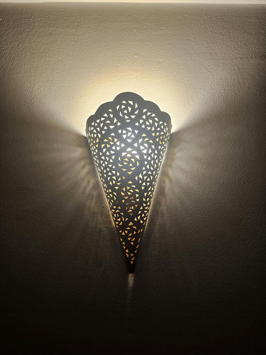 Moroccan Brass Wall Sconce, Brass Wall Lamp