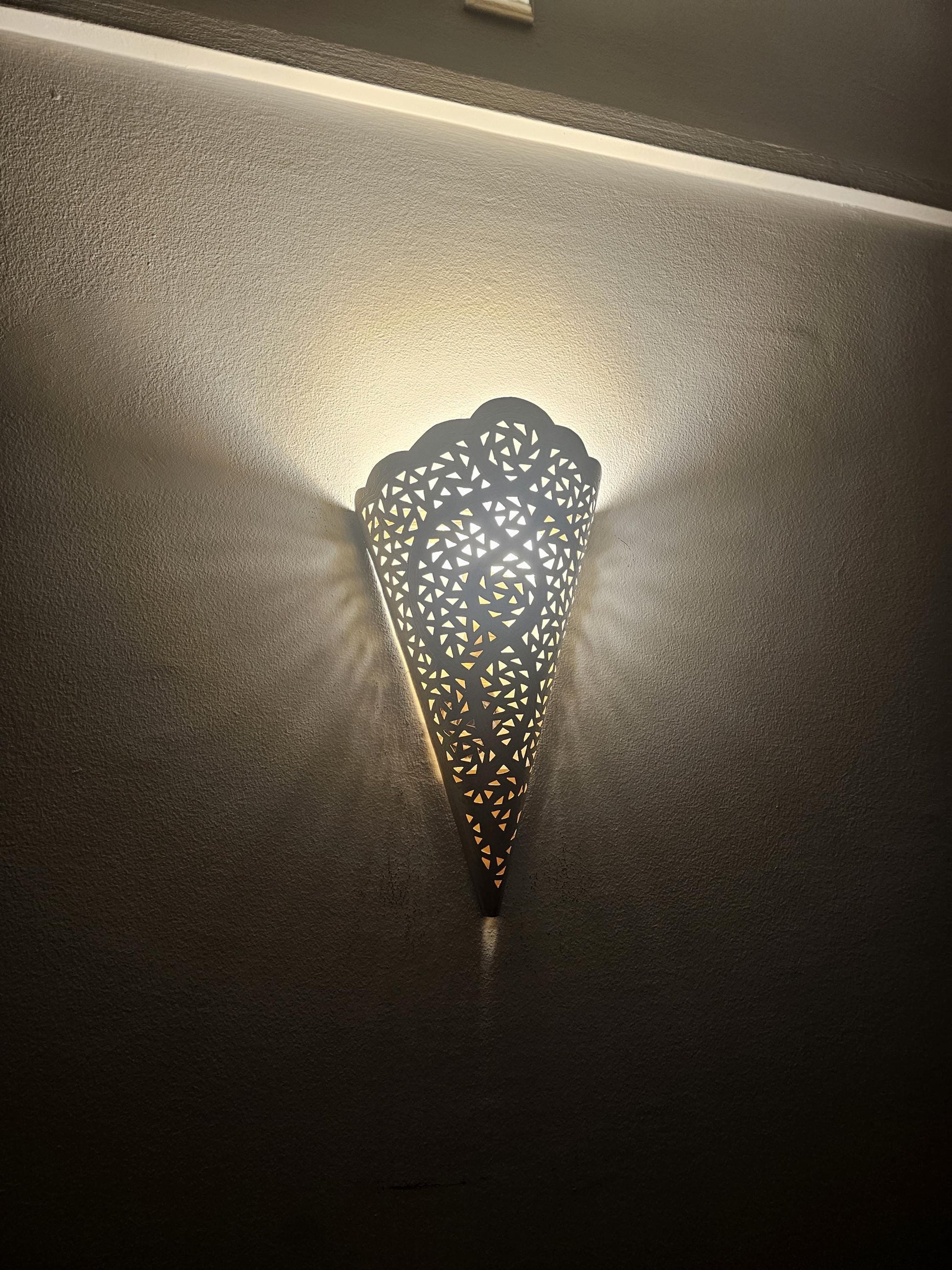 Moroccan Brass Wall Sconce, Brass Wall Lamp