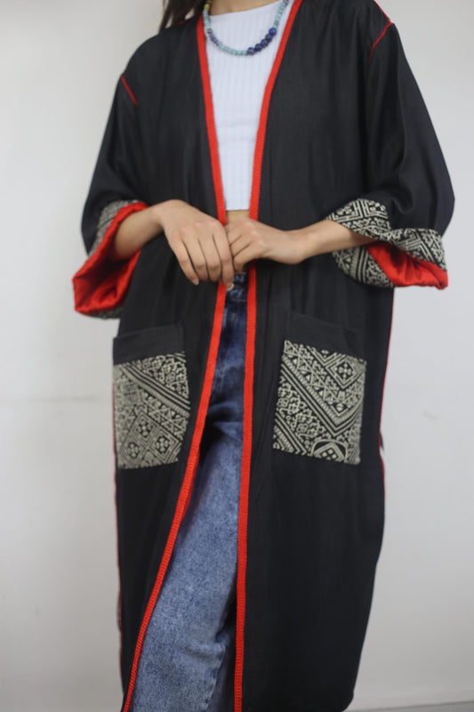 Iris Red Kimono
