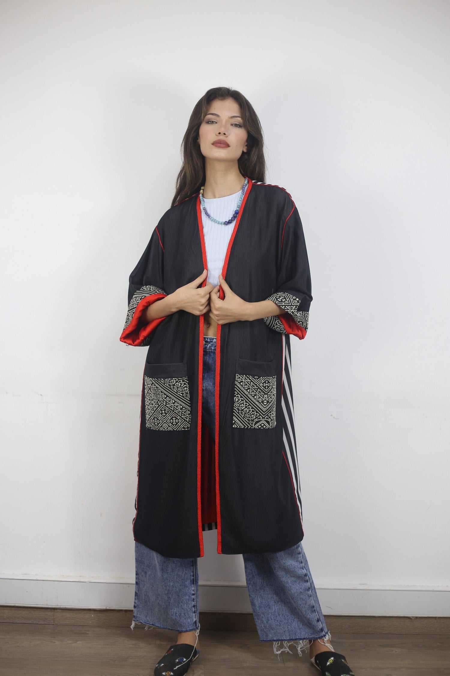 Iris Red Kimono