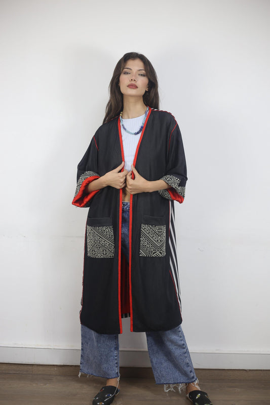 Iris Red Kimono