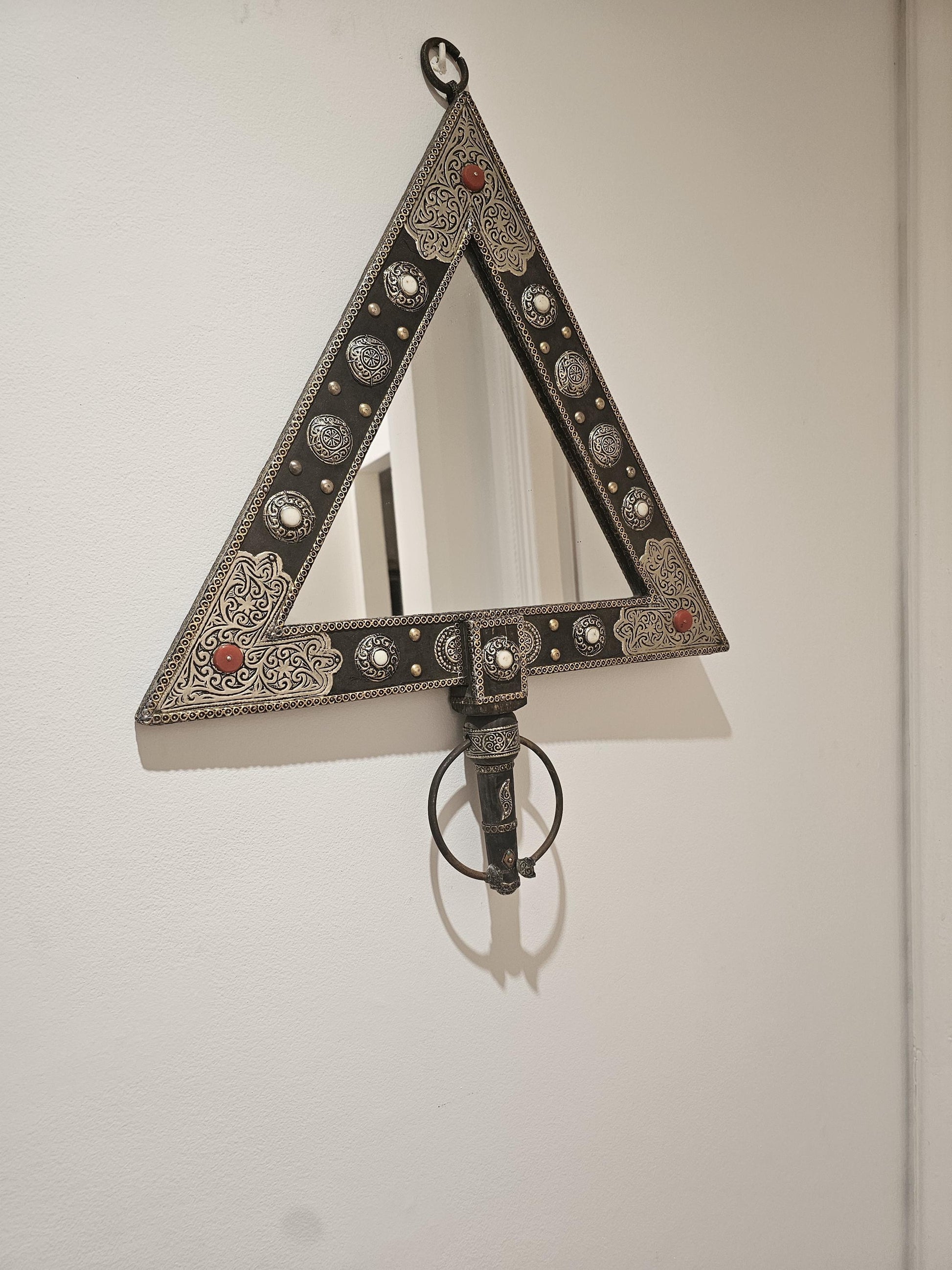Moroccan Brass Mirror , Berber Mirror in Brass