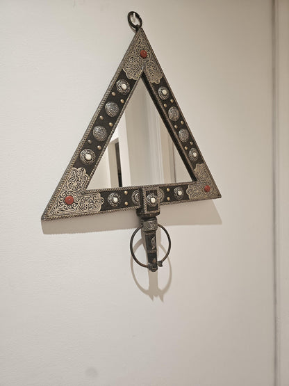 Moroccan Brass Mirror , Berber Mirror in Brass