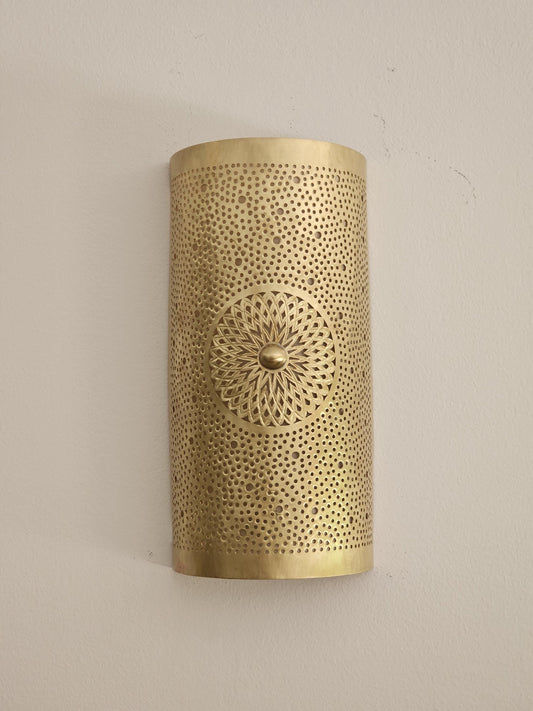 Moroccan Brass Wall Sconce, Brass Wall Lamp
