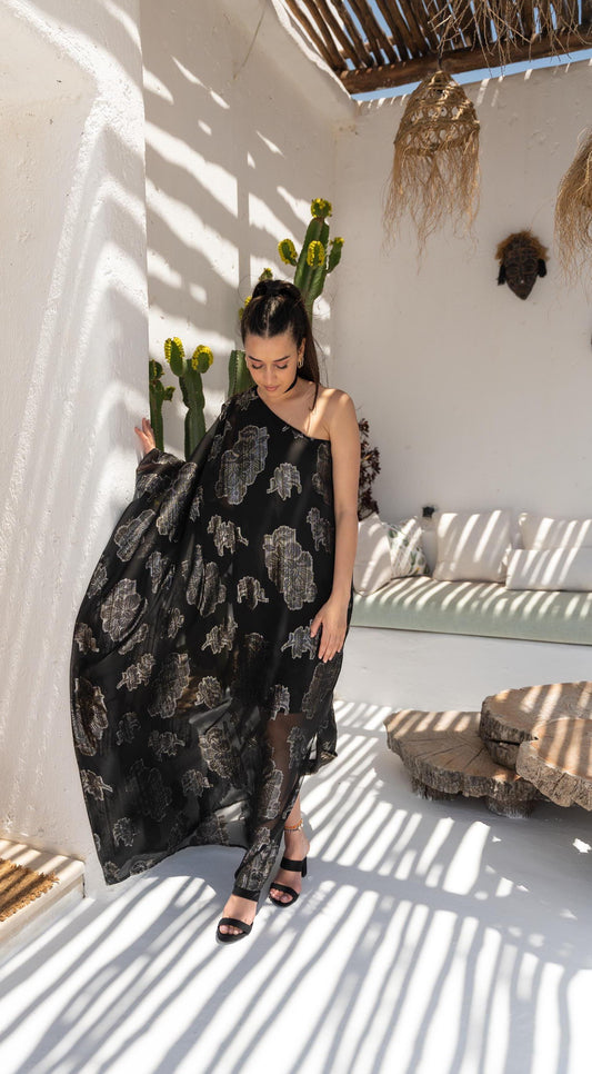 Women Kaftan, Handmade Moroccan Kaftan, One Shoulder Dress, Women Maxi Dress, Wedding Dress.
