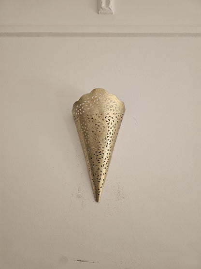 Moroccan Brass Wall Sconce, Brass Wall Lamp