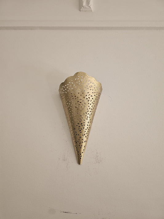 Moroccan Brass Wall Sconce, Brass Wall Lamp