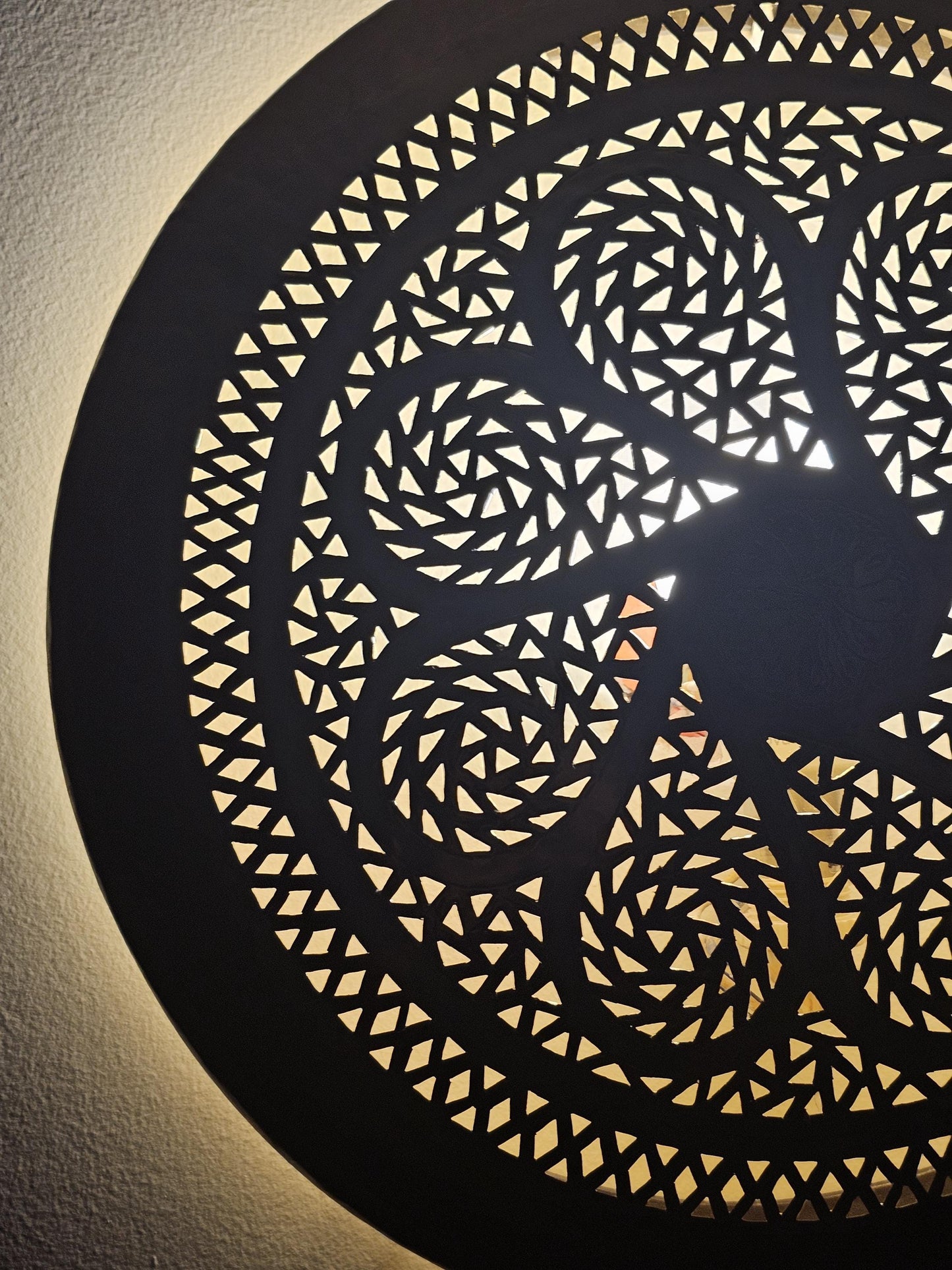 Moroccan round Brass Wall Sconce, Brass Wall Lamp