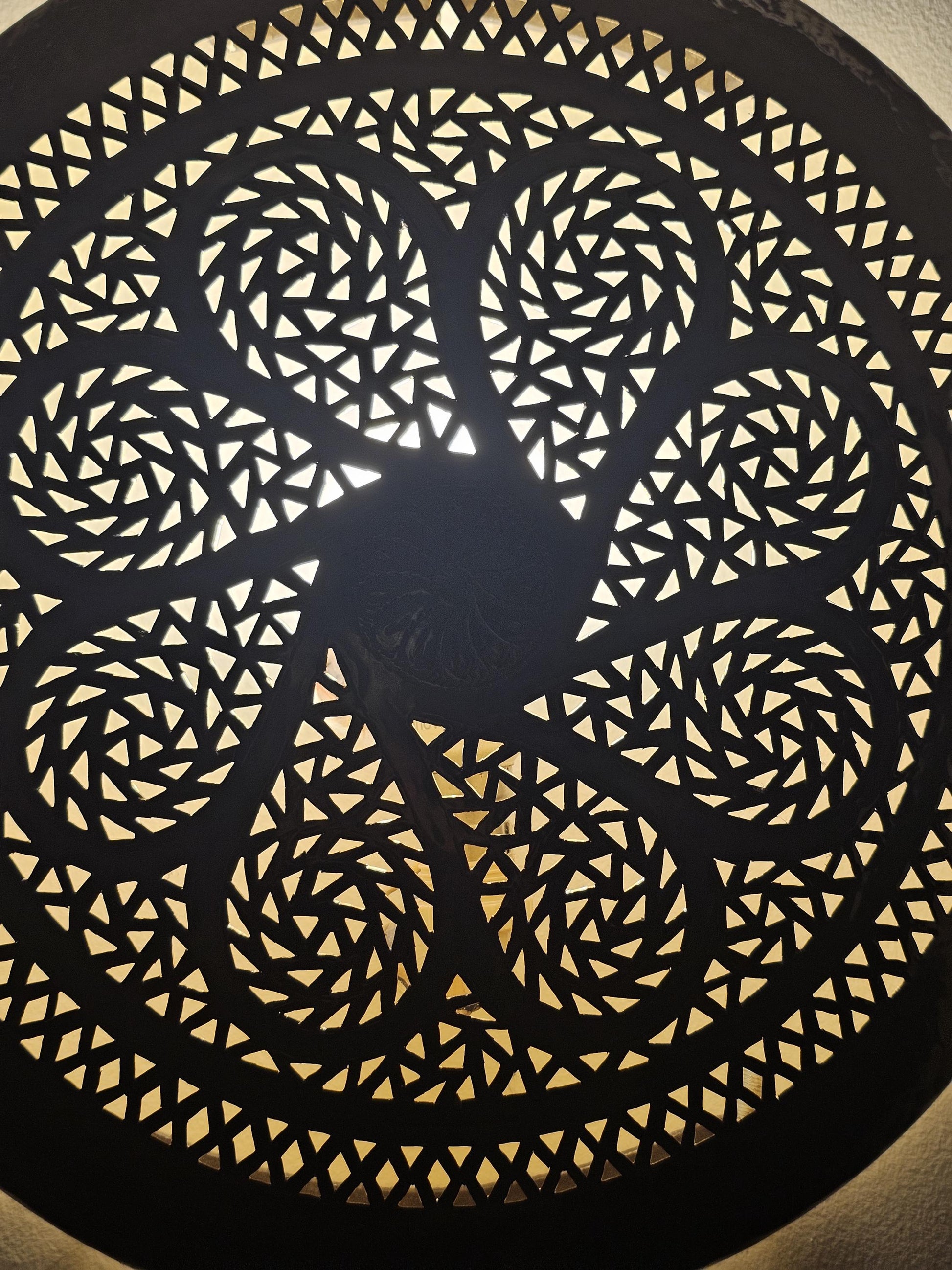 Moroccan round Brass Wall Sconce, Brass Wall Lamp
