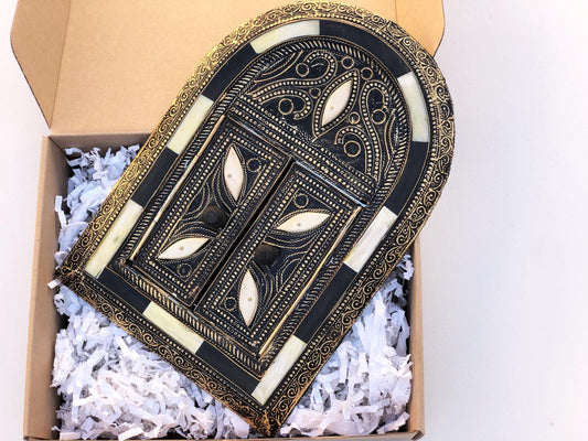 Funky Wall Mirror, Small Moroccan Mirror, Rustic Window Mirror, Handmade, Mirror Art, Bone Inlay Mirror