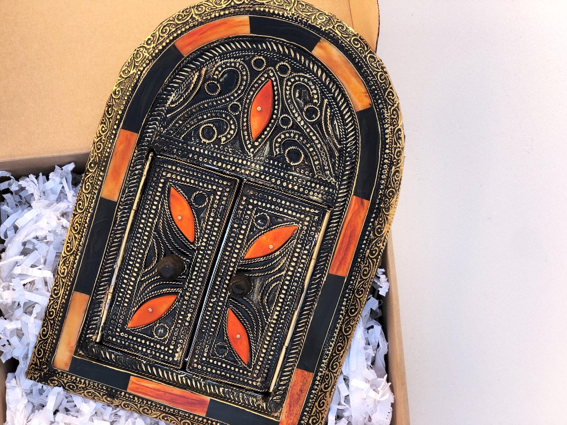 Funky Wall Mirror, Small Moroccan Mirror, Rustic Window Mirror, Handmade, Mirror Art, Bone Inlay Mirror