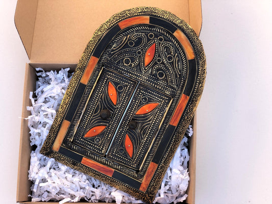 Funky Wall Mirror, Small Moroccan Mirror, Rustic Window Mirror, Handmade, Mirror Art, Bone Inlay Mirror