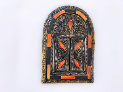 Funky Wall Mirror, Small Moroccan Mirror, Rustic Window Mirror, Handmade, Mirror Art, Bone Inlay Mirror