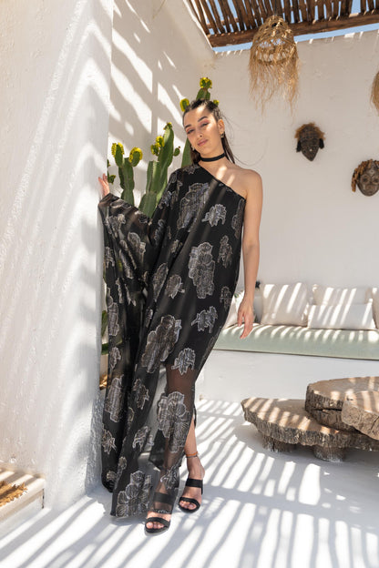 Women Kaftan, Handmade Moroccan Kaftan, One Shoulder Dress, Women Maxi Dress, Wedding Dress.