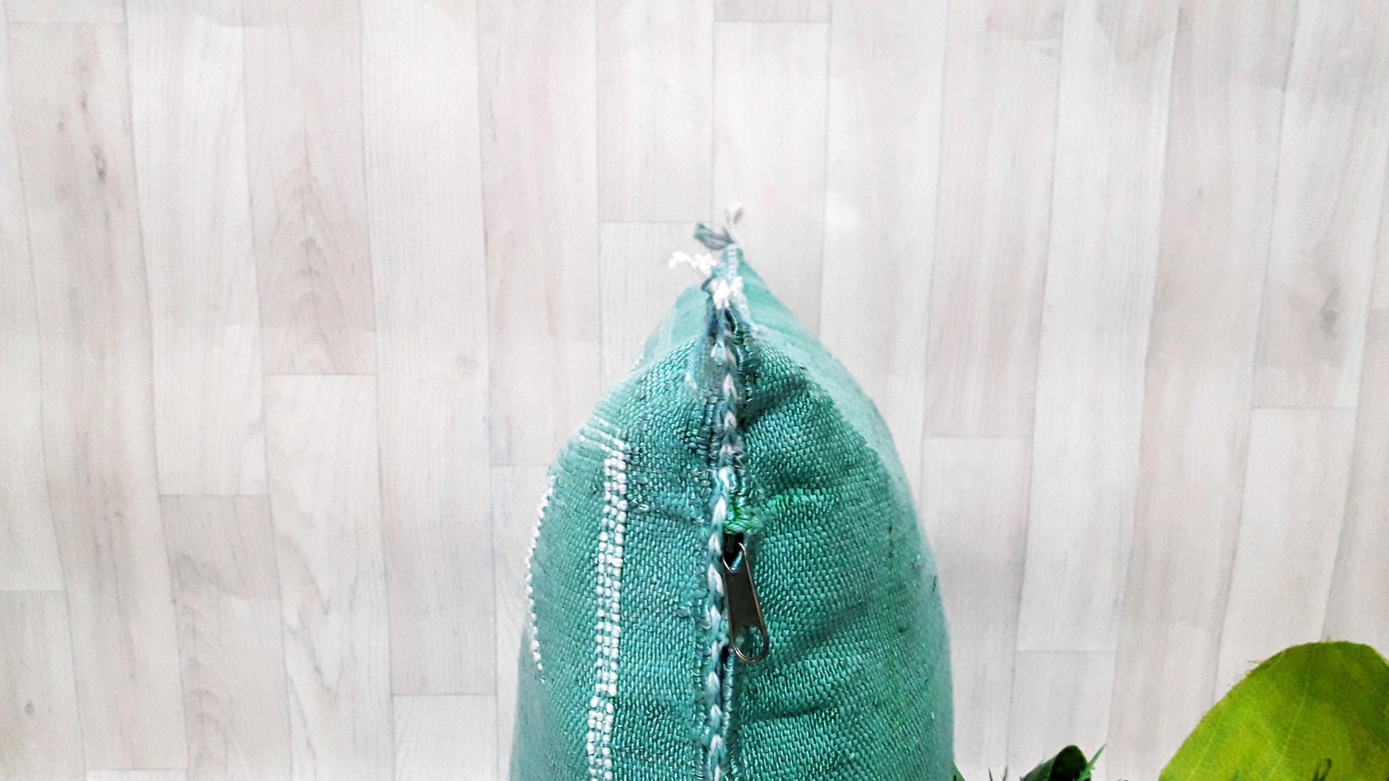 Cactus Silk Pillow Cover - Green Sabra Pillow - Handmade Morocco Cushion
