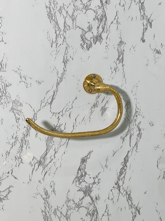 Morrocan Unlaquered Brass Toilet Roll Holder, Antique Brass Bathroom Hardware,Brass Toilet Paper Holder Gold, Dainty Brass Towel Hook