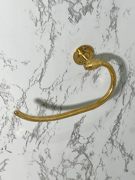 Morrocan Unlaquered Brass Toilet Roll Holder, Antique Brass Bathroom Hardware,Brass Toilet Paper Holder Gold, Dainty Brass Towel Hook