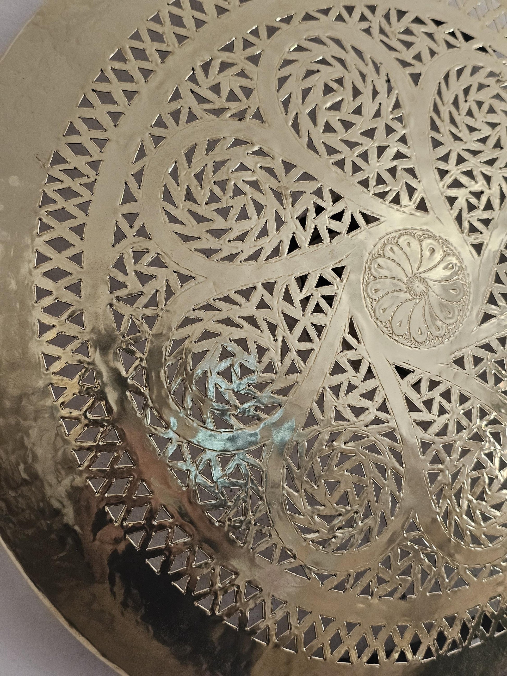 Moroccan round Brass Wall Sconce, Brass Wall Lamp