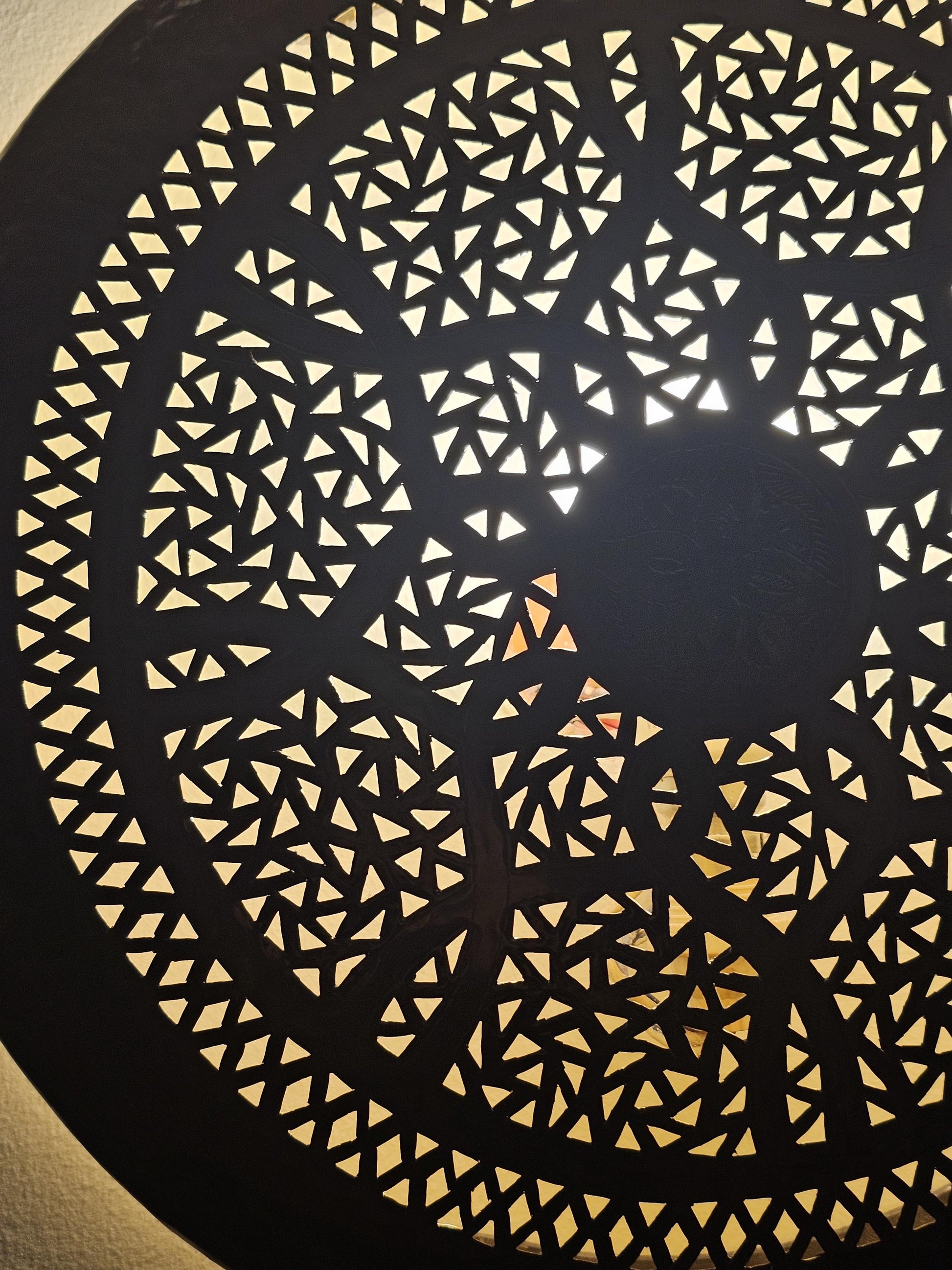 Moroccan round Brass Wall Sconce, Brass Wall Lamp