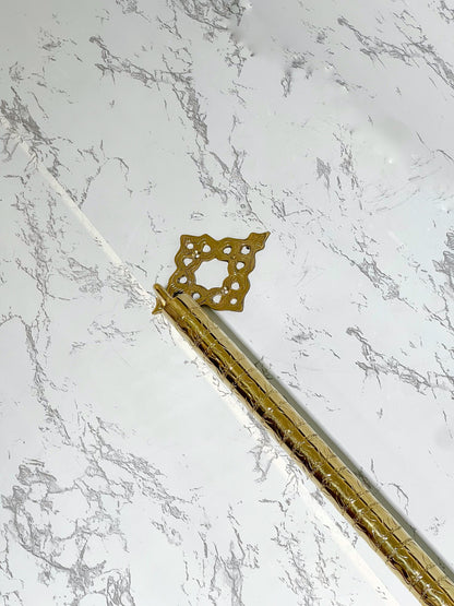 Brass Towel Bar, Handmade Hammered Brass Towel Rack, Brass Bathroom Towel Shelf, Rustic Wall-Mounted Towel Holder Unlacquered Brass Towel