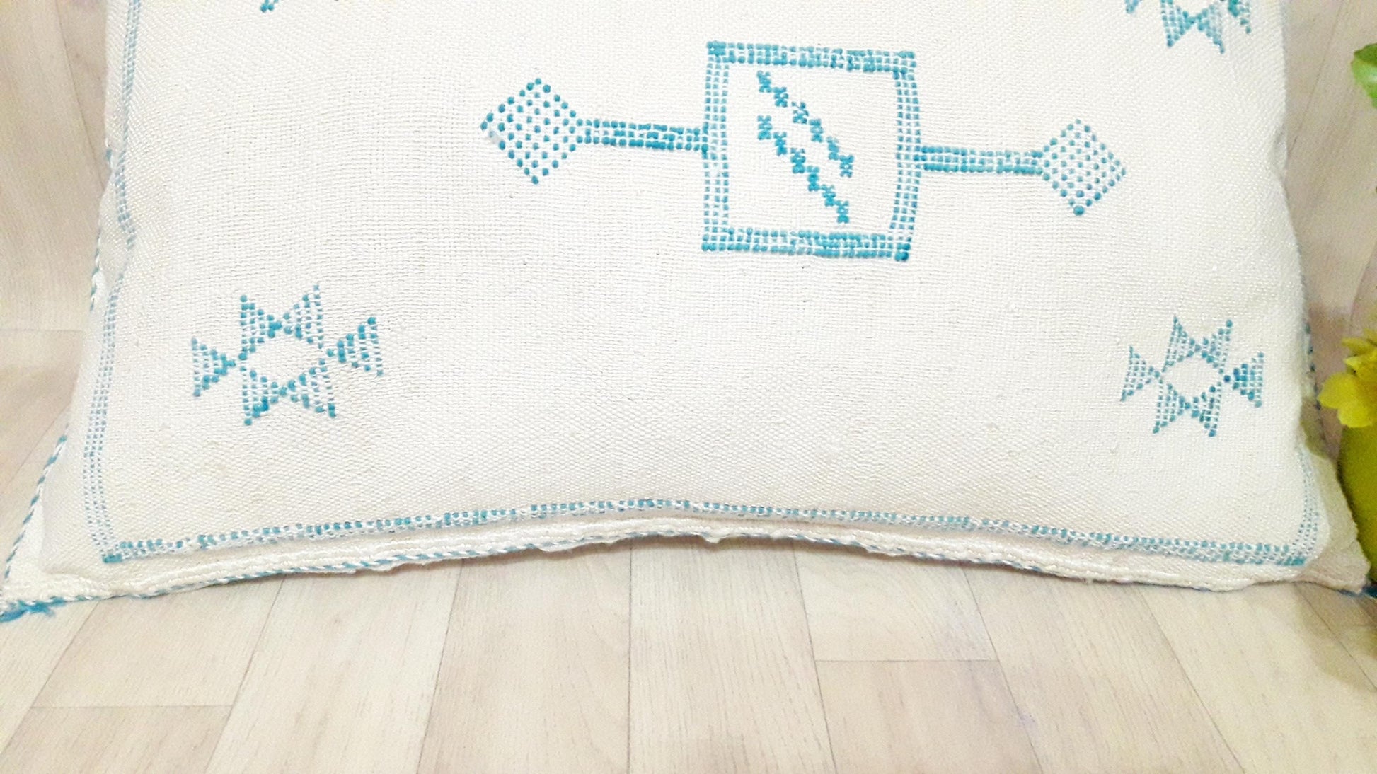 Pillow Decor Cover,Pillow , Soft Pillow Moroccan Boho Throw Pillow ,Hand Woven Berber Pillow, Sabra Cactus Silk Cushion Cover,Pillow,Cushion