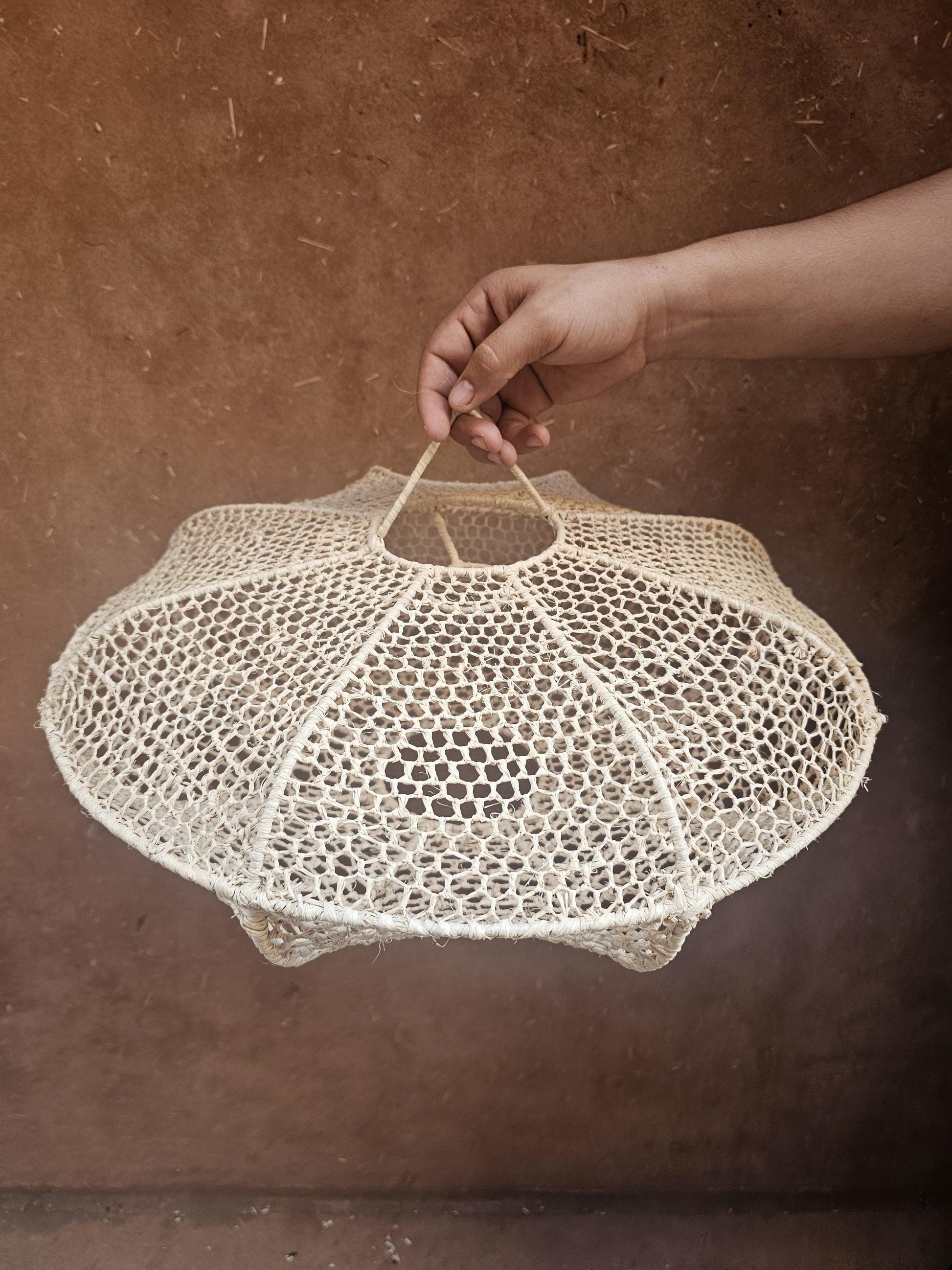 Raffia Pendant Light , Hanging Lamp Shade in Raffia