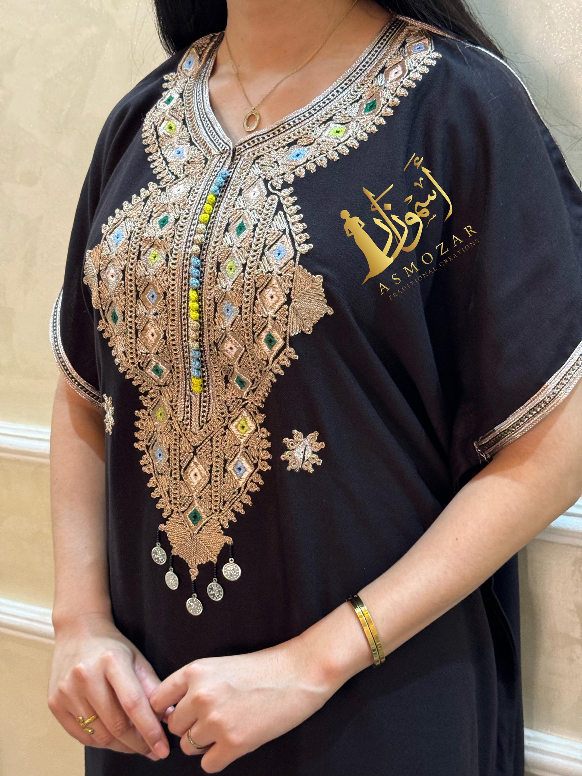 Moroccan Dress, Moroccan Gift, Kaftan, Islamic Dress, Black Caftan, Traditional Kaftan, One Size Dress, Oversized.