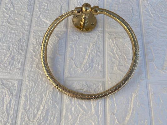 Brass Towel Ring Holder - Unlacquered Brass Towel Ring - Bathroom Decor