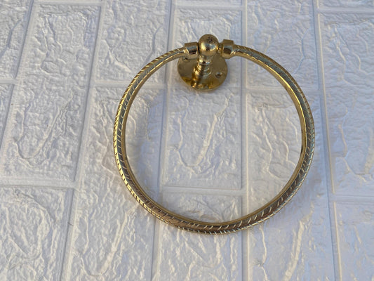 Brass Towel Ring Holder - Unlacquered Brass Towel Ring - Bathroom Decor