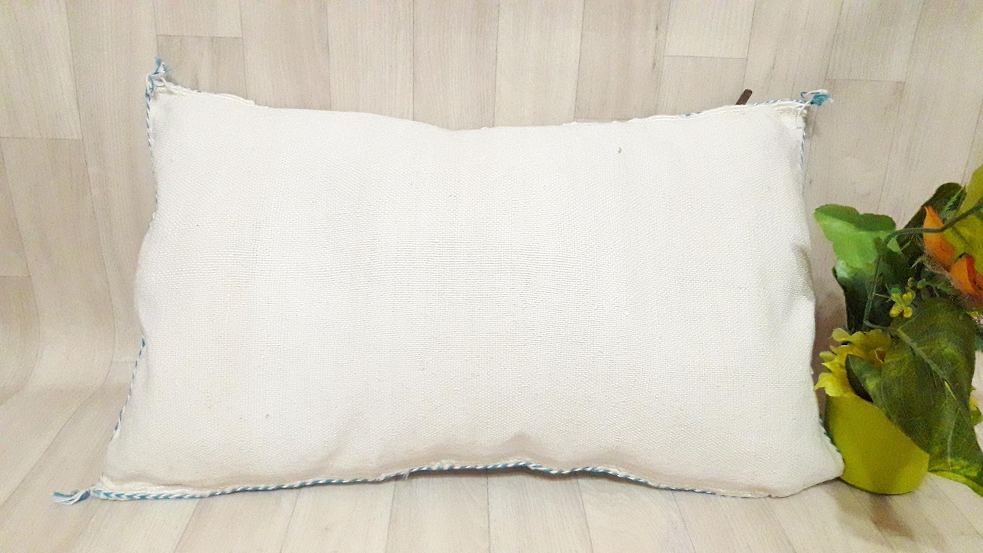 Pillow Decor Cover,Pillow , Soft Pillow Moroccan Boho Throw Pillow ,Hand Woven Berber Pillow, Sabra Cactus Silk Cushion Cover,Pillow,Cushion