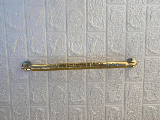 Towel Bar | Unlacquered Brass Bar for Bathroom and | Multi-Use Engraved Bathroom Towel Rack