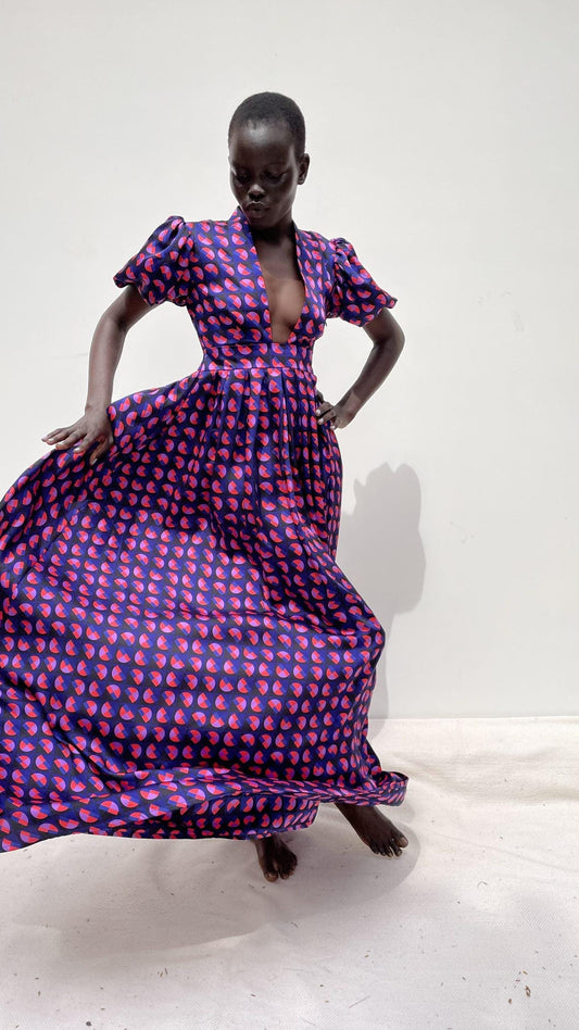 Alexia’S Dress - Blue & Pink