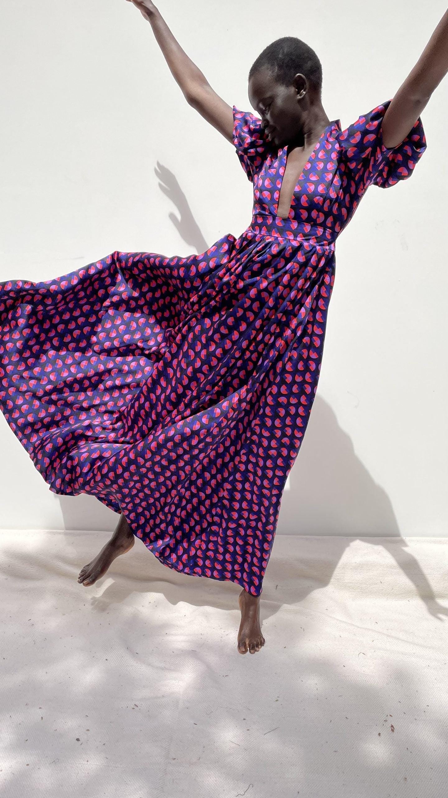 Alexia’S Dress - Blue & Pink