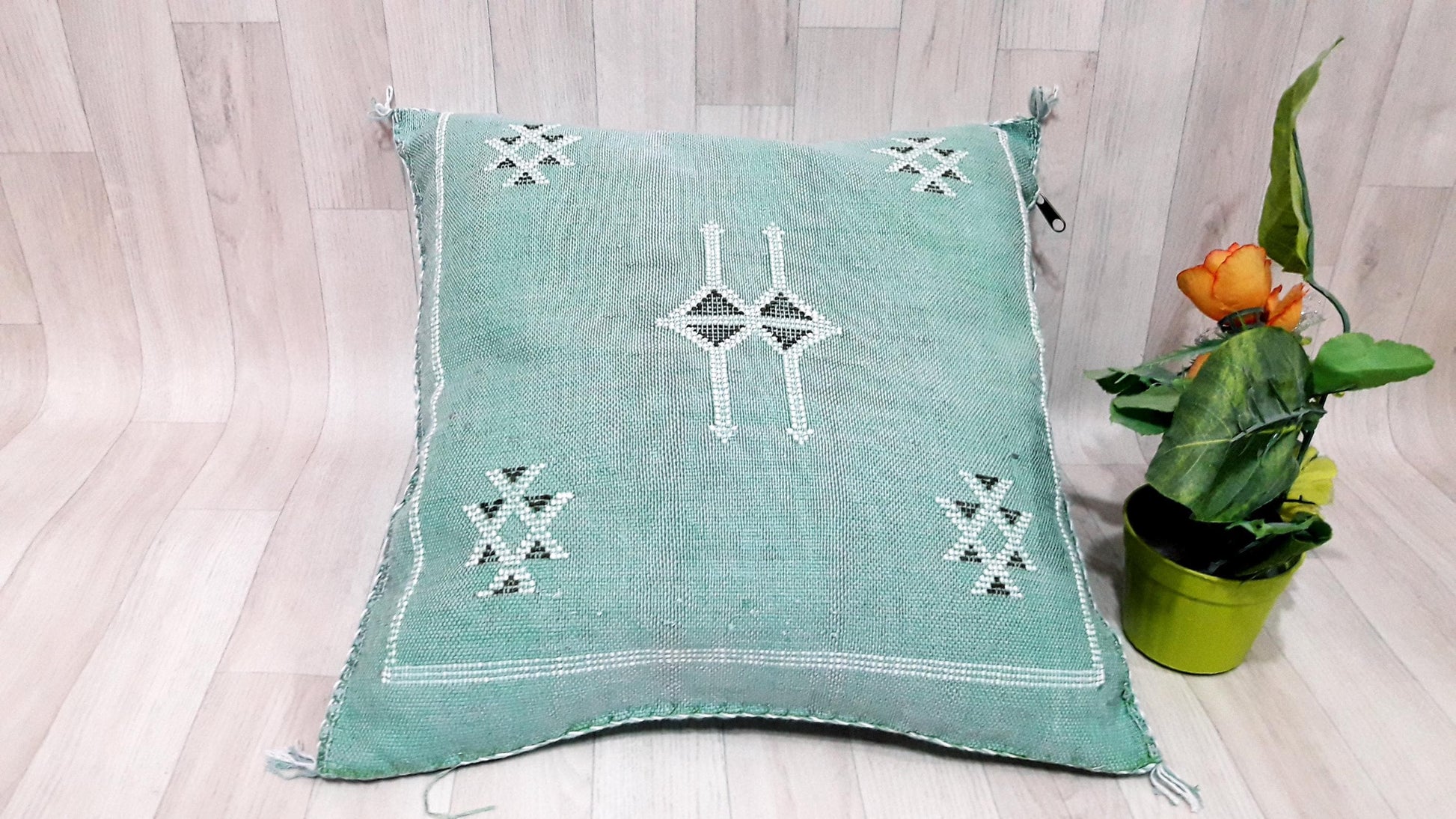 Cactus Silk Pillow Cover, Moroccan Sabra Cushion Cover , Boho Cushion, Sabra Cactus Silk Cushion,Home Decor