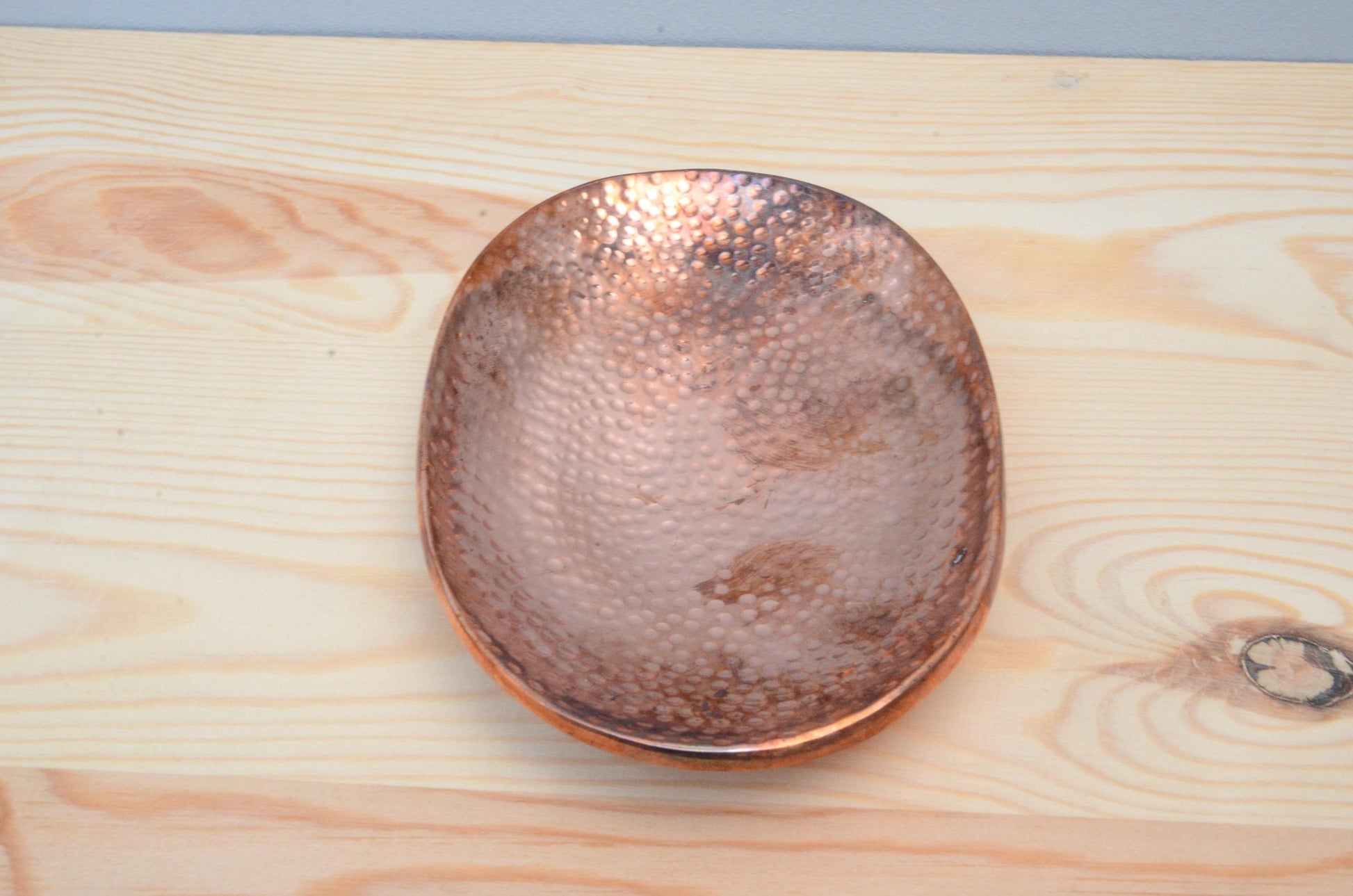 Solid Copper Hammered Soap Dish