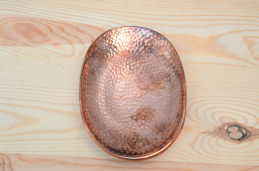 Solid Copper Hammered Soap Dish