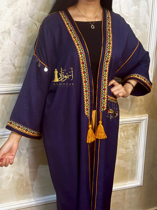 Blue Kimono, Traditional Kimono, Open Caftan, Kimono, Oversized, Boho, Woman Size Dress.