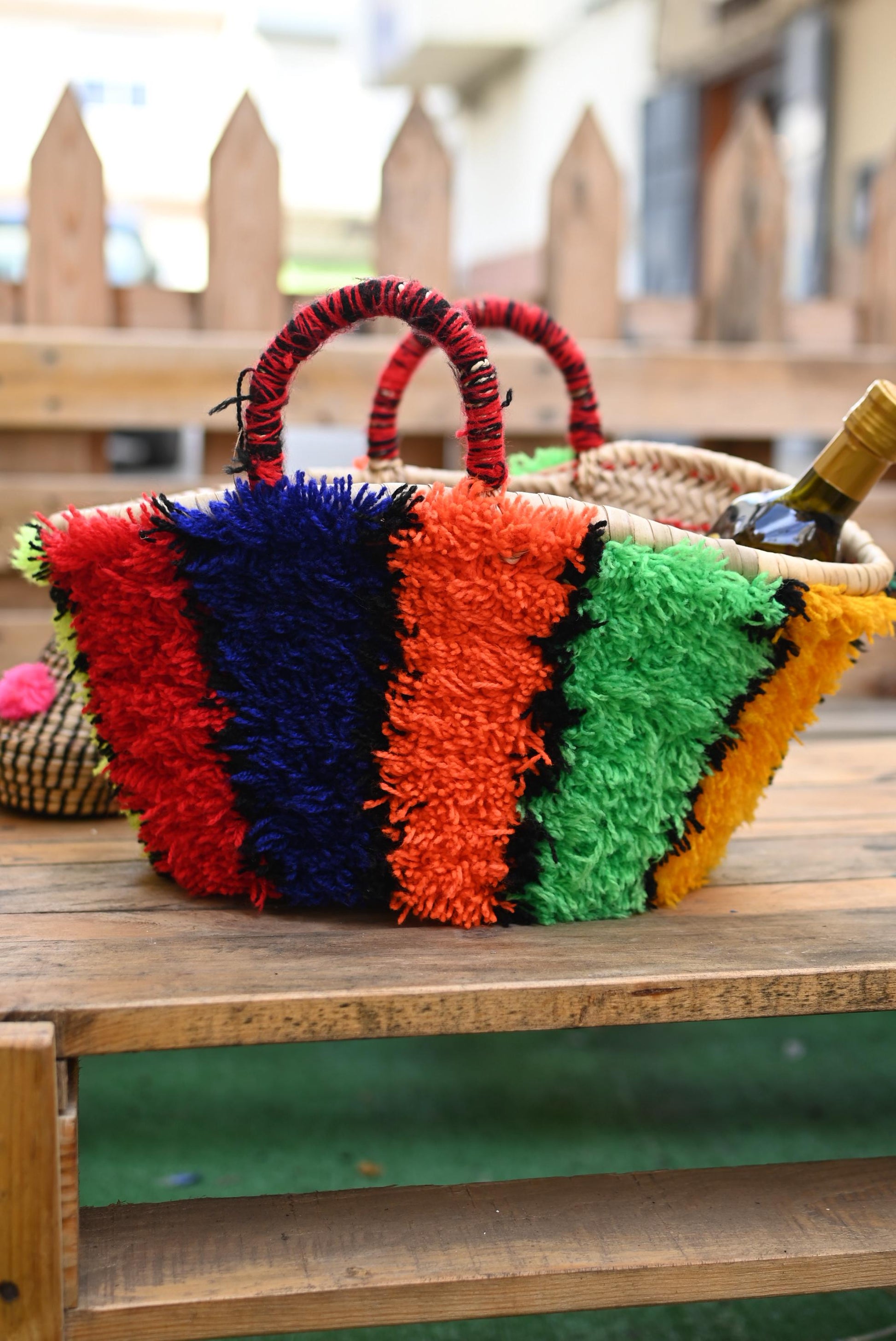 50 % OFF, Straw Bag,French BASKET, ,Wedding Gift,Moroccan Straw Bag,Eco-Friendly Dum Dum Wildflower Straw Bag, Hippie Backpacks,