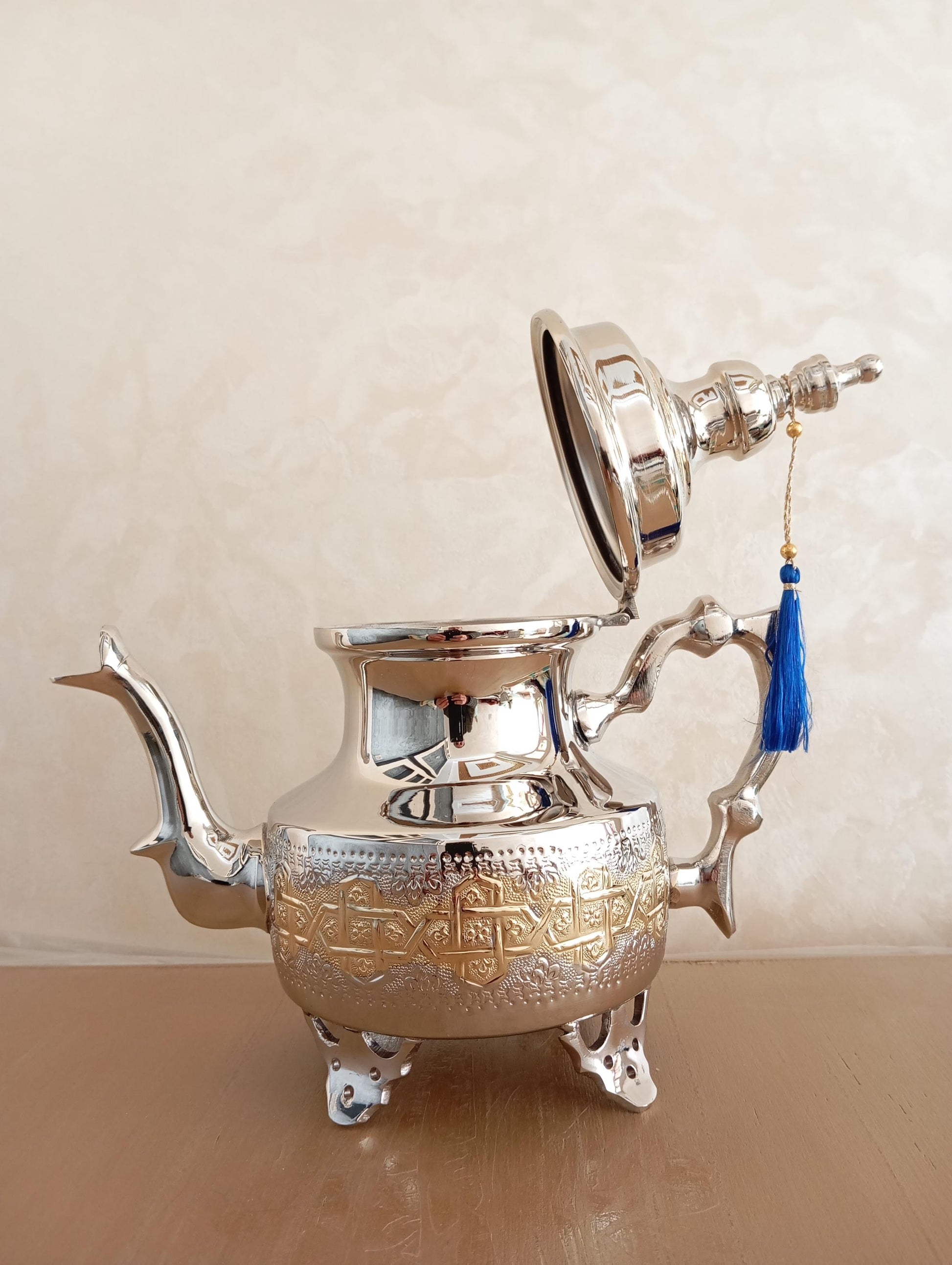 Moroccan Tea Pot Handmade Brass Tea Kattle, Moroccan Brass Teapot Perfect for Brewing Mini Tea, Traditional Teapot, Gift, Decorative Tea Set