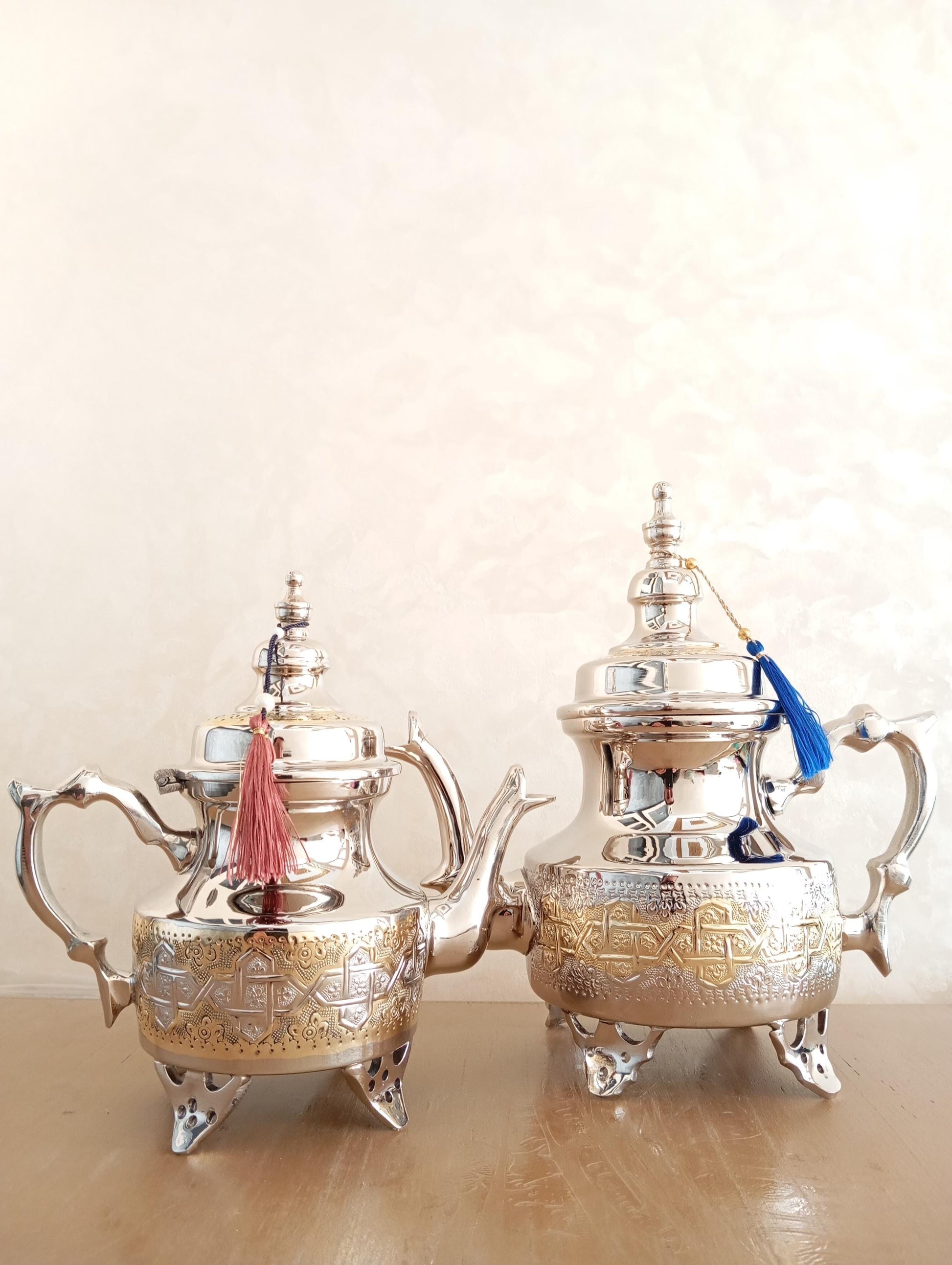 Moroccan Tea Pot Handmade Brass Tea Kattle, Moroccan Brass Teapot Perfect for Brewing Mini Tea, Traditional Teapot, Gift, Decorative Tea Set