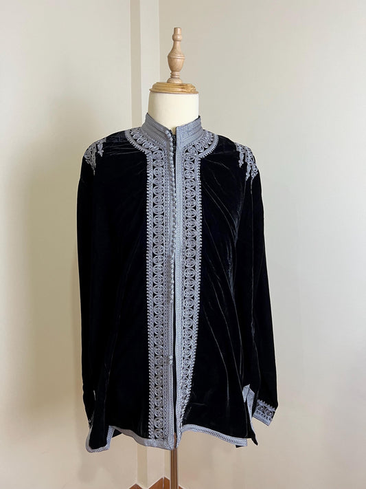 Royal Moroccan Men Tunic Caftan Breathable Fiber Cotton Hand Tread, Special Soft Tissue, Kaftan for Men, Djellaba for Men Comfy Loungewear