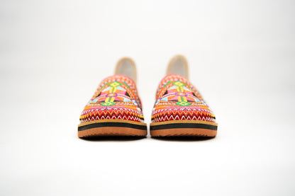 Handmade Moroccan Leather Babouche Slippers for Women, Embroidered Organic Sheepskin House Slippers, Moroccan Shoes, and Leather Babouche.