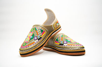 Handmade Moroccan Leather Babouche Slippers for Women, Embroidered Organic Sheepskin House Slippers, Moroccan Shoes, and Leather Babouche.