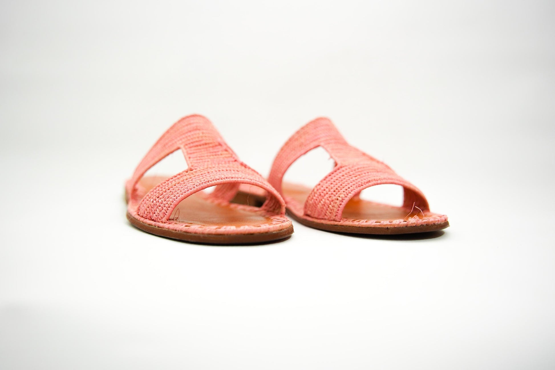 Handmade Raffia Slide Sandals, Comfortable, Lightweight Summer Shoes from Morocco
