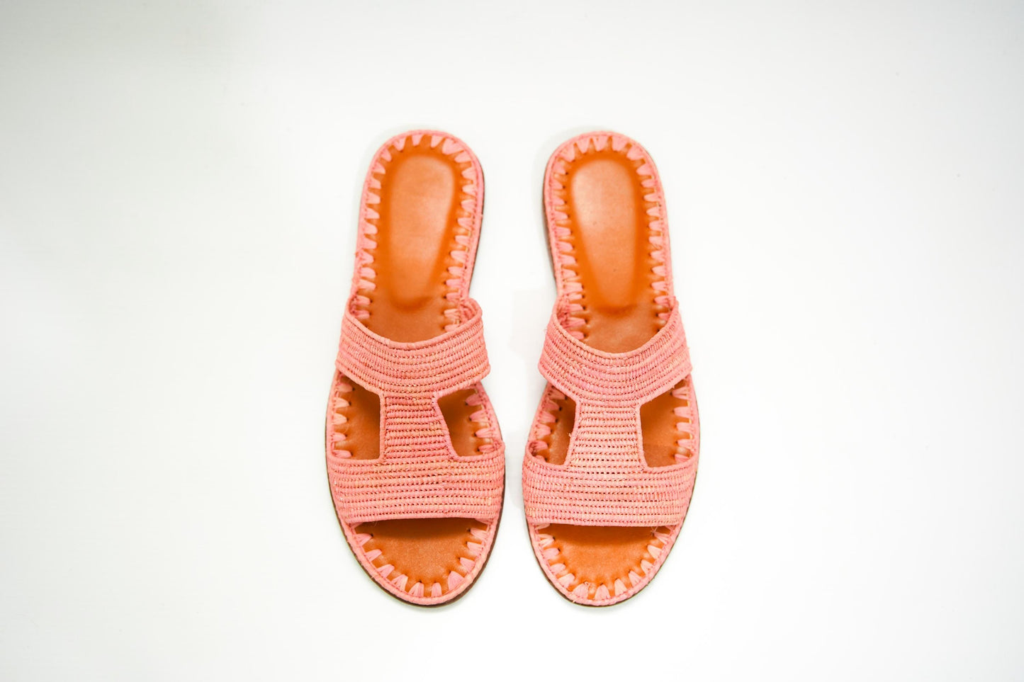 Handmade Raffia Slide Sandals, Comfortable, Lightweight Summer Shoes from Morocco