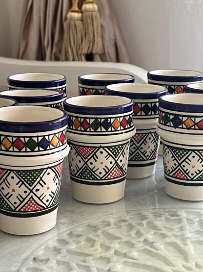 Moroccan Beldi Mug, Handmade, Boho Ceramic Tea Mug from Morocco