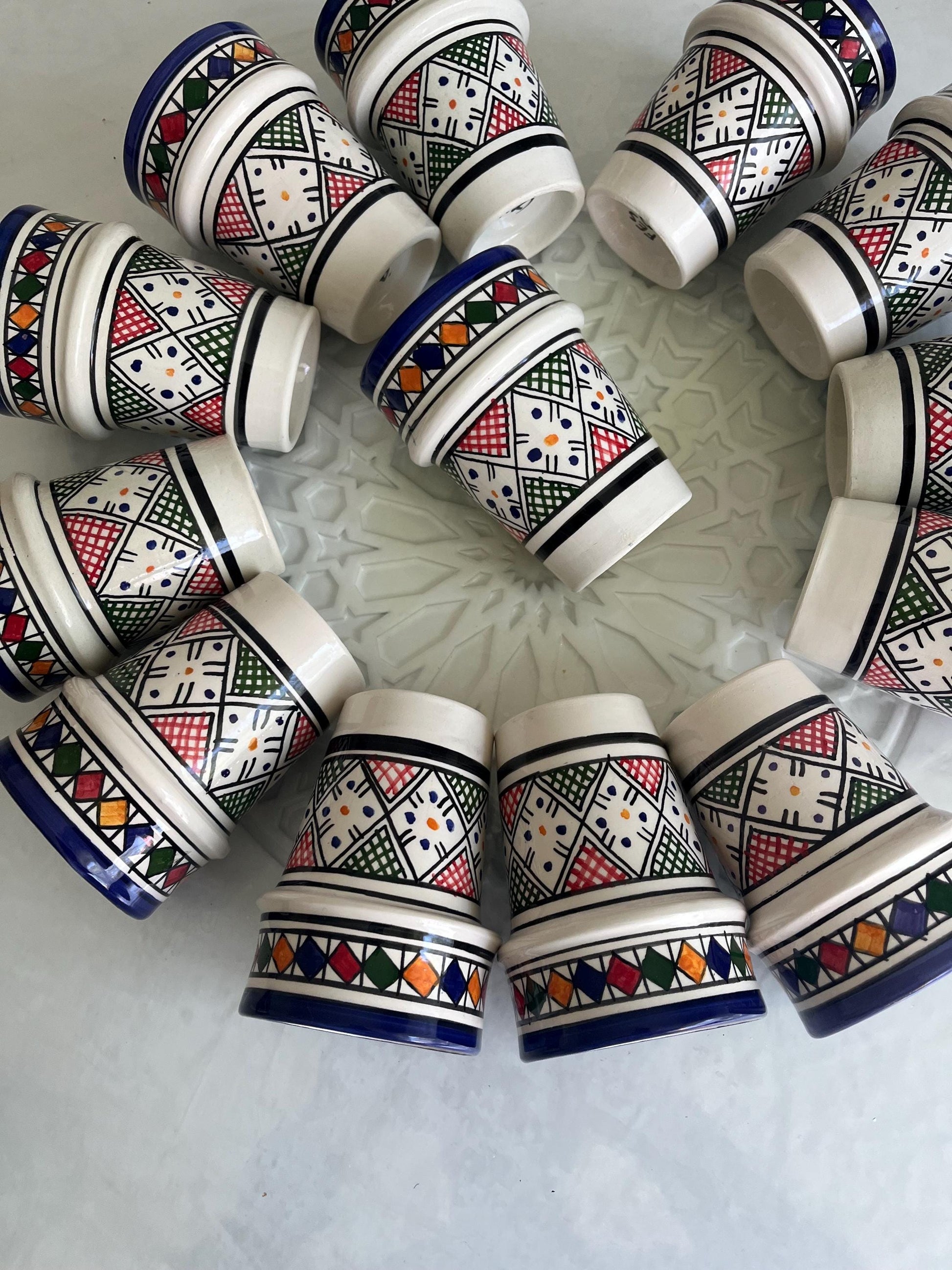 Moroccan Beldi Mug, Handmade, Boho Ceramic Tea Mug from Morocco
