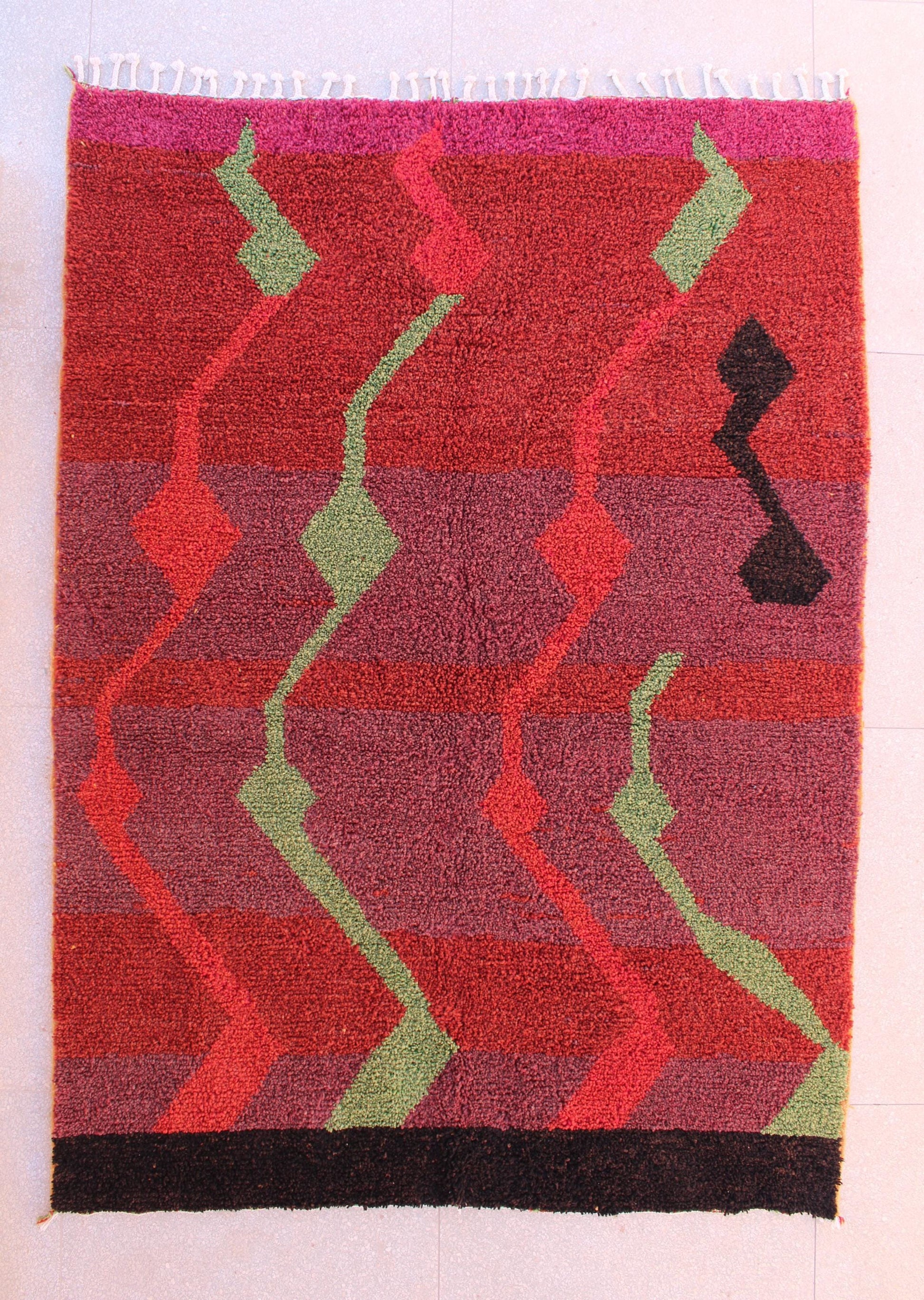 Red Moroccan Rug, Red Wool Carpet, Beni Ourain Teppich, Berber Rug Morocco, Red Area Rugs, Natural Fiber Rugs, Rugs and Carpet, Red Boho Rug