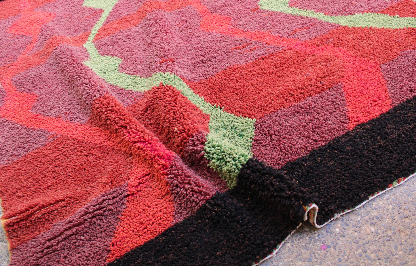 Red Moroccan Rug, Red Wool Carpet, Beni Ourain Teppich, Berber Rug Morocco, Red Area Rugs, Natural Fiber Rugs, Rugs and Carpet, Red Boho Rug