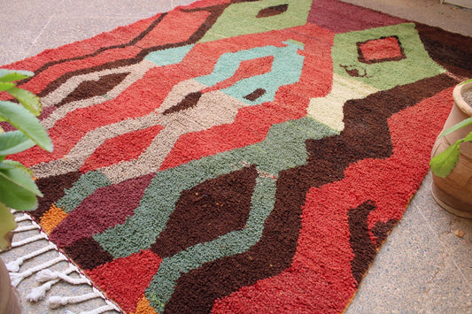 Red Moroccan Rug, Red Wool Carpet, Beni Ourain Teppich, Berber Rug Morocco, Red Area Rugs, Natural Fiber Rugs, Rugs and Carpet, Red Boho Rug